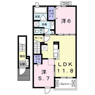プリエール【2階】の間取り