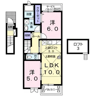 ドゥ・コリーヌ【2階】の間取り