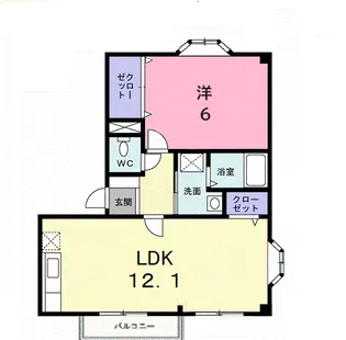 EAST HILLS【2階】の間取り