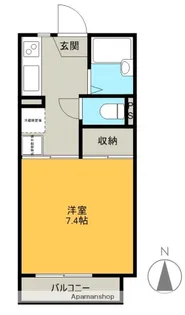 フレグランス田村AB【A202号室】の間取り