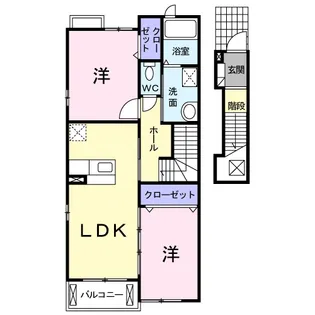 パークサイド ベル【2階】の間取り