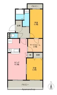 グランブルー【201号室】の間取り