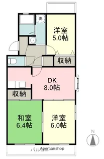 朝日ヴィラ【305号室】の間取り