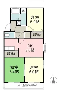 朝日ヴィラ【3階】の間取り