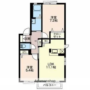 サンエスポワール【203号室】の間取り