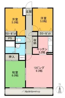 コンフォート向原【5階】の間取り