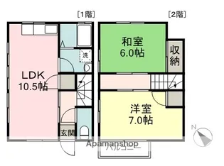 コーポチェリー【1階】の間取り