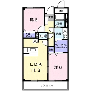 リヴィエールブーシュ【3階】の間取り