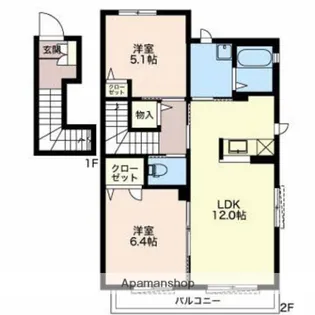 ファミールたきぐち3【202号室】の間取り