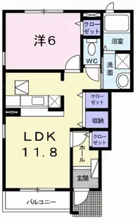 サニーヒル【1階】の間取り