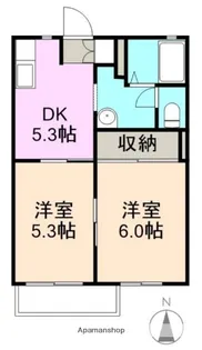 第5フォーブル永原【203号室】の間取り