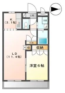 スマイル花水木【2階】の間取り