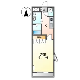メルローズ香貫【2階】の間取り