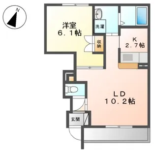 サンローズ香貫【102号室】の間取り