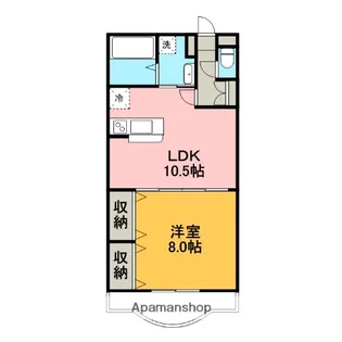 ヴィブレローゼス【2階】の間取り