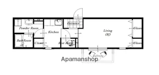 フラット麻布WEST【1階】の間取り