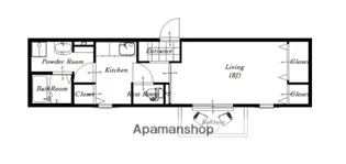 フラット麻布WEST【1階】の間取り
