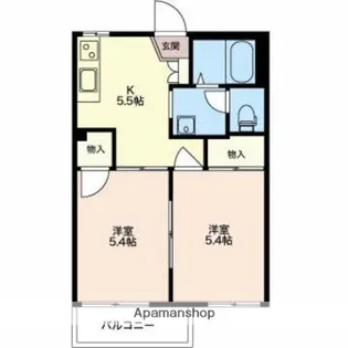 ファミール幸C【1階】の間取り