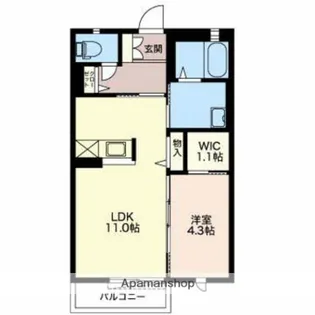 エスポワールA【1階】の間取り
