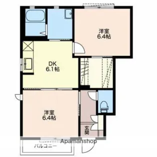 アベニュー向C【102号室】の間取り