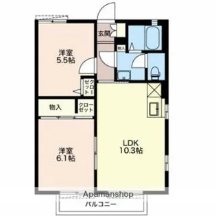 フレグランス住慎【1階】の間取り