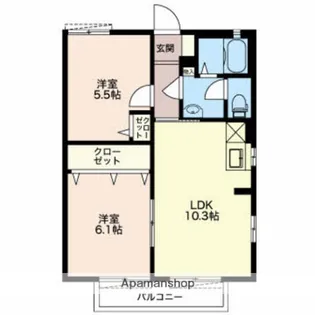 フレグランス住慎【1階】の間取り