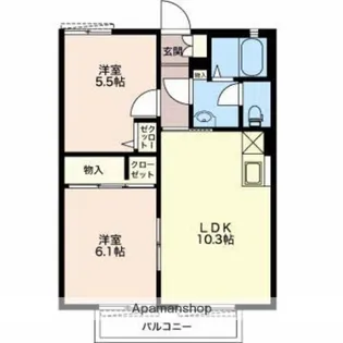 フレグランス住慎【2階】の間取り