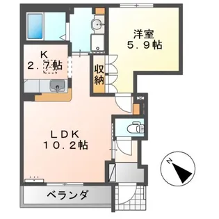 ハイムコミヤマ【1階】の間取り