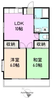 YOUハイツ中畑【2階】の間取り