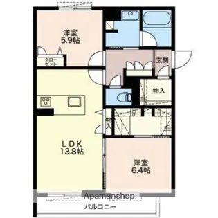 FARFALLE【303号室】の間取り