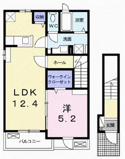 EAST HILL B【2階】の間取り