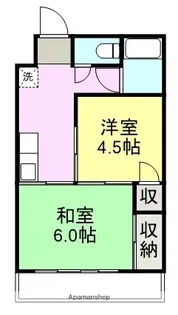 山之尻マンション【405号室】の間取り