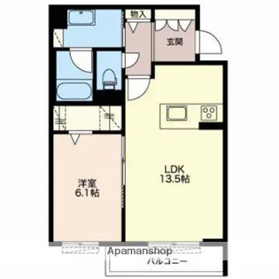 ベレオ フロレゾン Ⅱ【305号室】の間取り