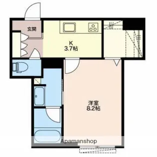 ベレオ フロレゾン Ⅱ【102号室】の間取り