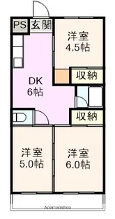 東山ガーデンハイツ【3階】の間取り