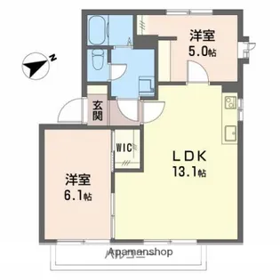 フレグランス御殿場【202号室】の間取り