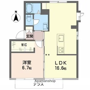 フレグランス御殿場【1階】の間取り