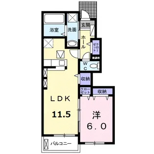 メゾン ド ファミール【1階】の間取り