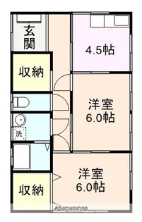 永塚ハイツB棟【1階】の間取り