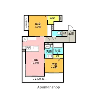 GRANDE LUCE【301号室】の間取り