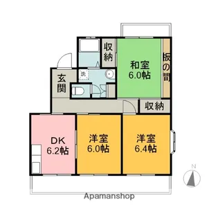 クレール湯の沢【3階】の間取り