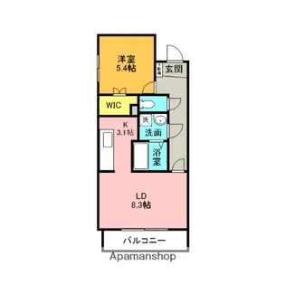ヴィガラス平町【1階】の間取り
