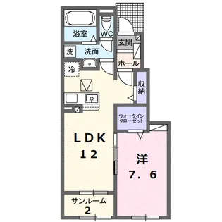 シエル インフィニ 川島田 Ⅰ【1階】の間取り