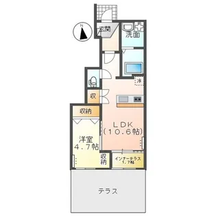 ハッピーバレー【1階】の間取り