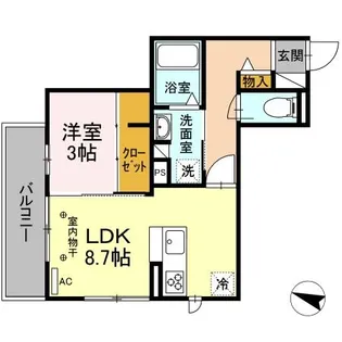 GRASS FIELDS SERENAⅢ(グラスフィールズセ【3階】の間取り