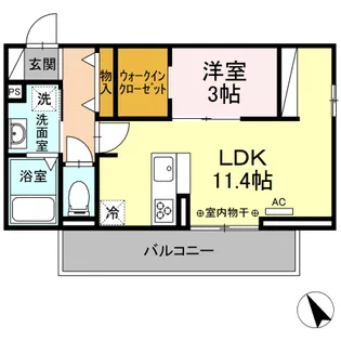 ソレイユメゾン御殿場【3階】の間取り