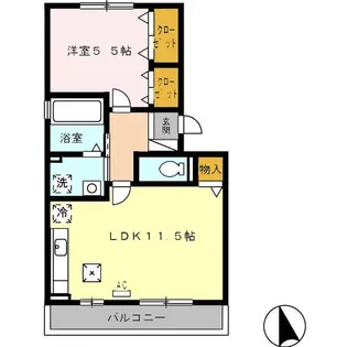 セジュール乙女口【1階】の間取り