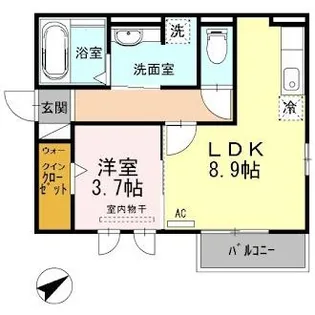 CLE DU BONHEUR 1番館【2階】の間取り