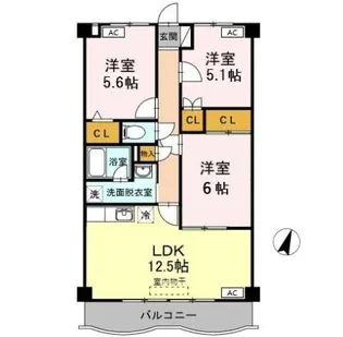 ビヴァシティ函南【4階】の間取り