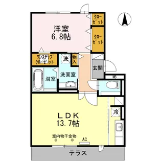 グランシエル【1階】の間取り